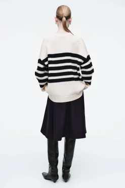 Damen COS Strickmode*GESTREIFTER WOLLPULLOVER