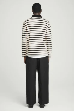 Herren COS Poloshirts*GESTREIFTES LANGÄRMLIGES POLOSHIRT