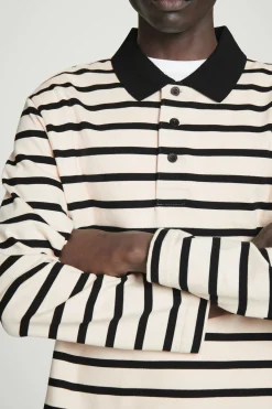Herren COS Poloshirts*GESTREIFTES LANGÄRMLIGES POLOSHIRT