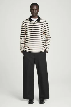 Herren COS Poloshirts*GESTREIFTES LANGÄRMLIGES POLOSHIRT
