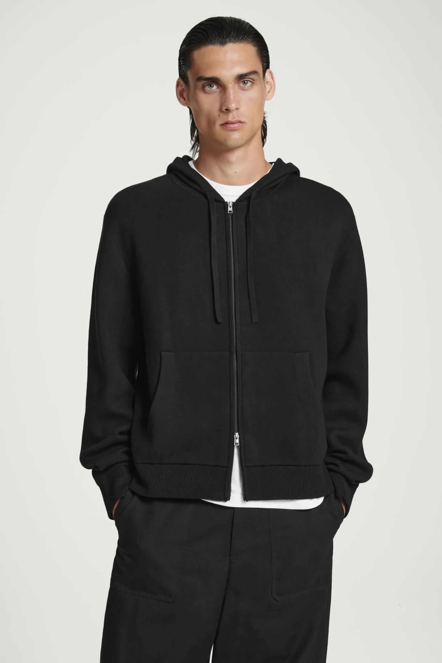 Herren COS Sweatshirts & Kapuzenpullover | Strickmode*GESTRICKTE KAPUZENJACKE MIT REISSVERSCHLUSS