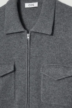 Herren COS Hemden | Pullover*HEMDJACKE AUS KASCHMIR MIT REISSVERSCHLUSS