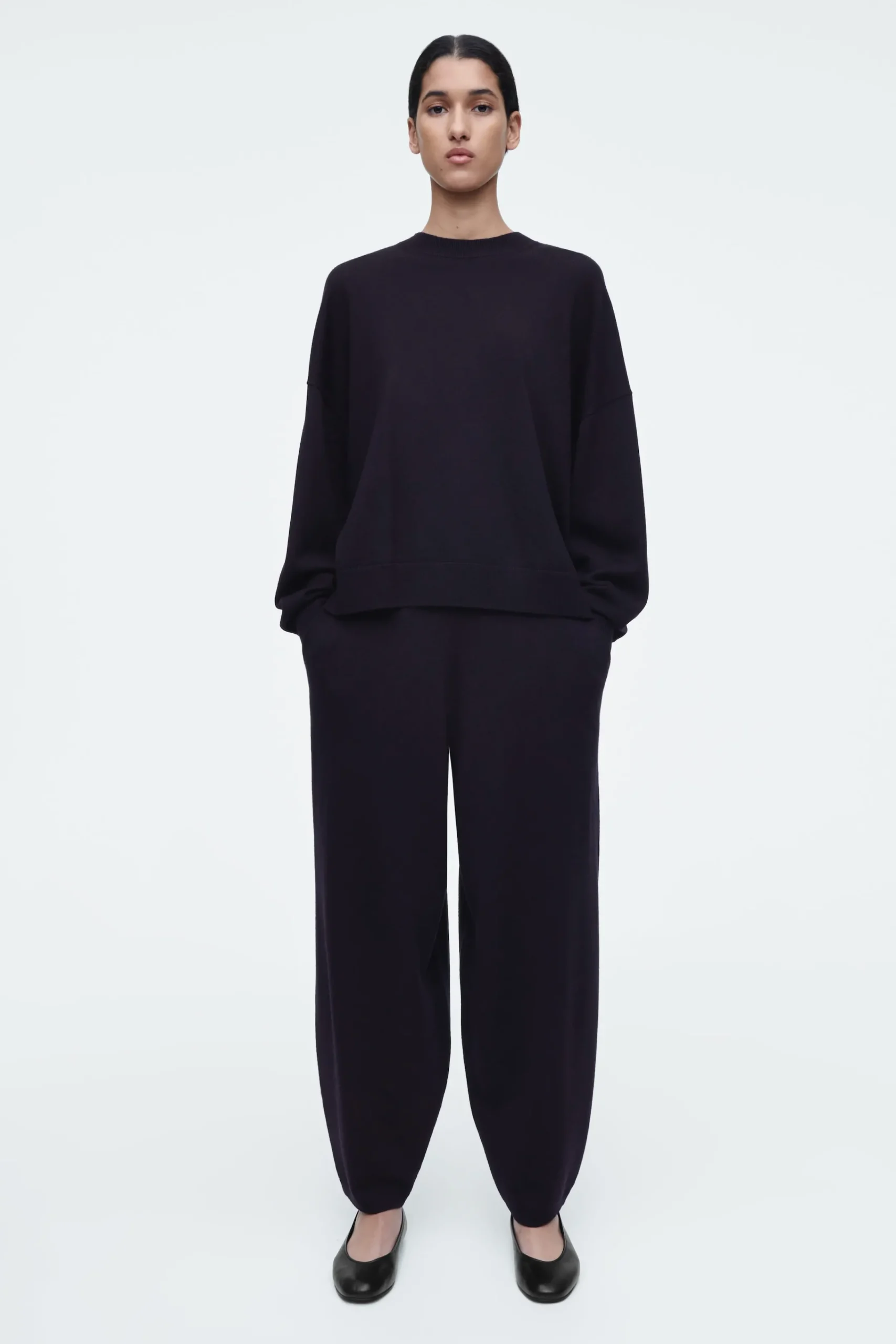 Damen COS Strickmode*HOSE AUS MERINOWOLLE MIT BARREL-BEIN
