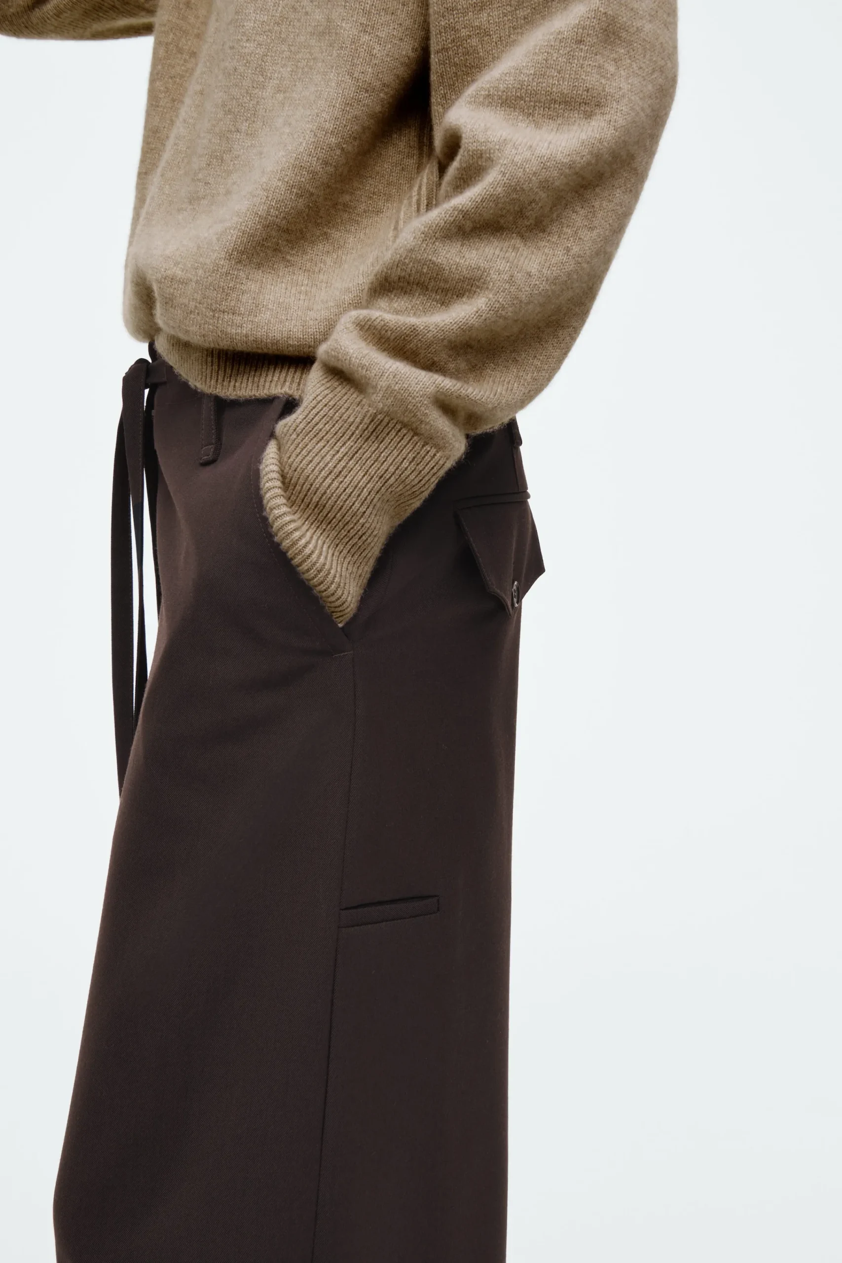 Damen COS Hosen*HOSE AUS TWILL MIT KORDELZUGBUND UND BARREL-BEIN