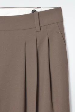 Damen COS Hosen*HOSE AUS WOLL-MIX MIT BARREL-BEIN UND FALTEN