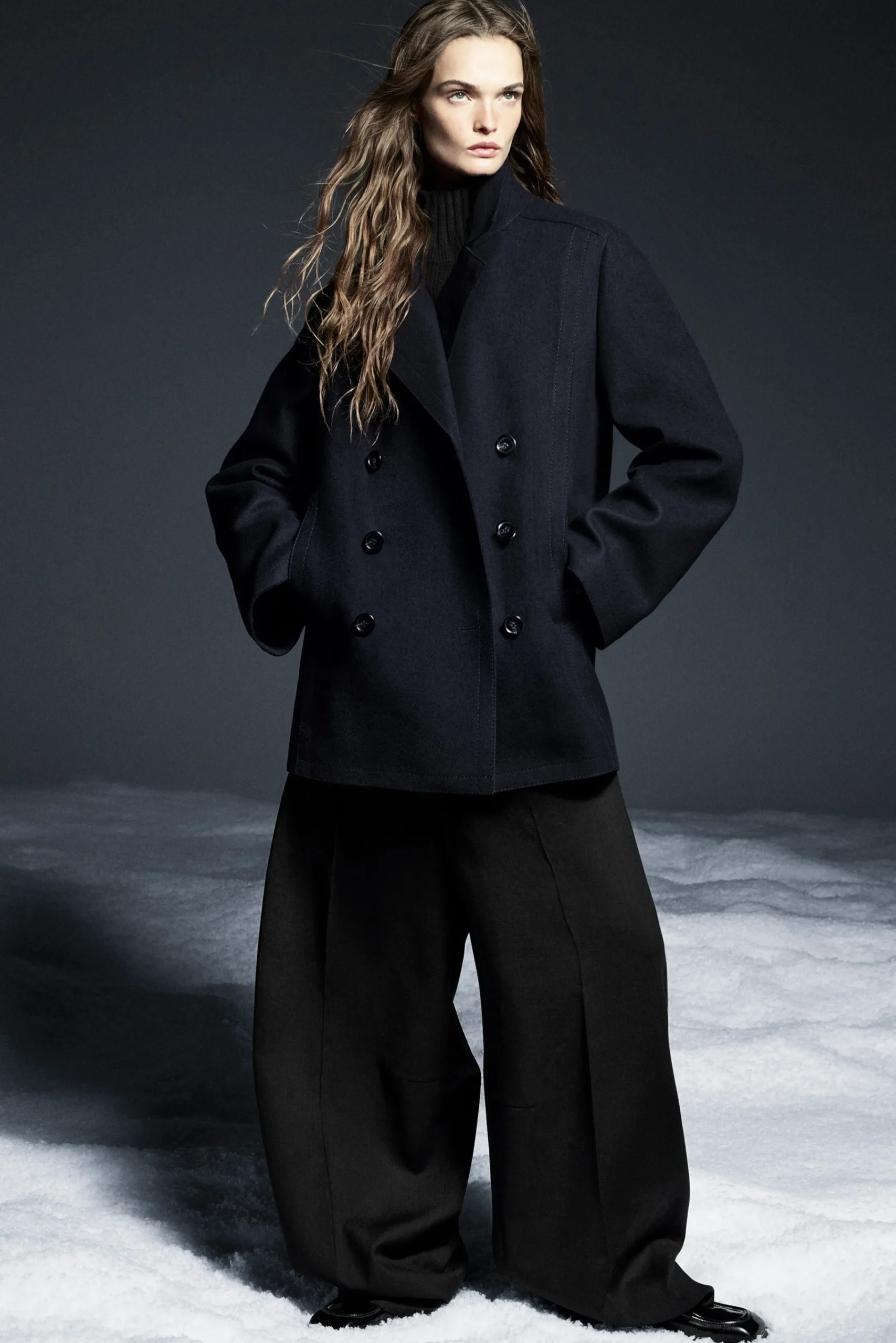 Damen COS Hosen*HOSE AUS WOLL-MIX MIT WEITEM BEIN