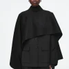 Damen COS Hybridmodelle | Mäntel & Jacken*HYBRIDES CAPE AUS DOUBLEFACE-WOLLE