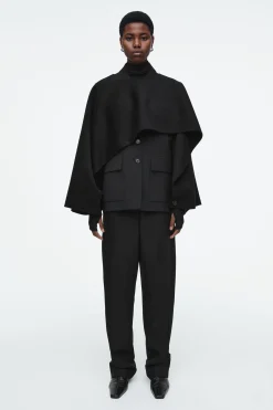Damen COS Hybridmodelle | Mäntel & Jacken*HYBRIDES CAPE AUS DOUBLEFACE-WOLLE