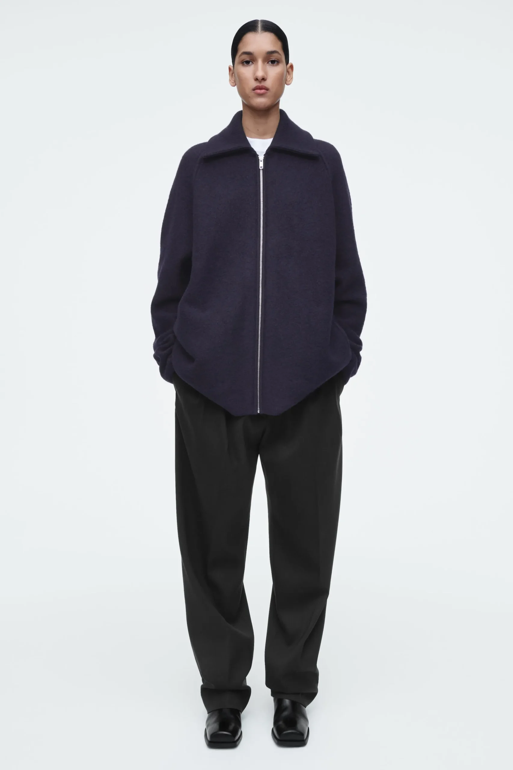 Damen COS Mäntel & Jacken*JACKE AUS GEKOCHTER WOLLE MIT REISSVERSCHLUSS