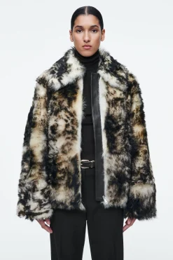 Damen COS Mäntel & Jacken*JACKE AUS SHEARLING MIT LEOPARDENMUSTER