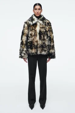 Damen COS Mäntel & Jacken*JACKE AUS SHEARLING MIT LEOPARDENMUSTER