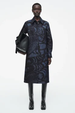 Damen COS Kleider*JACQUARD-HEMDKLEID AUS DENIM