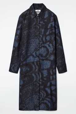 Damen COS Kleider*JACQUARD-HEMDKLEID AUS DENIM