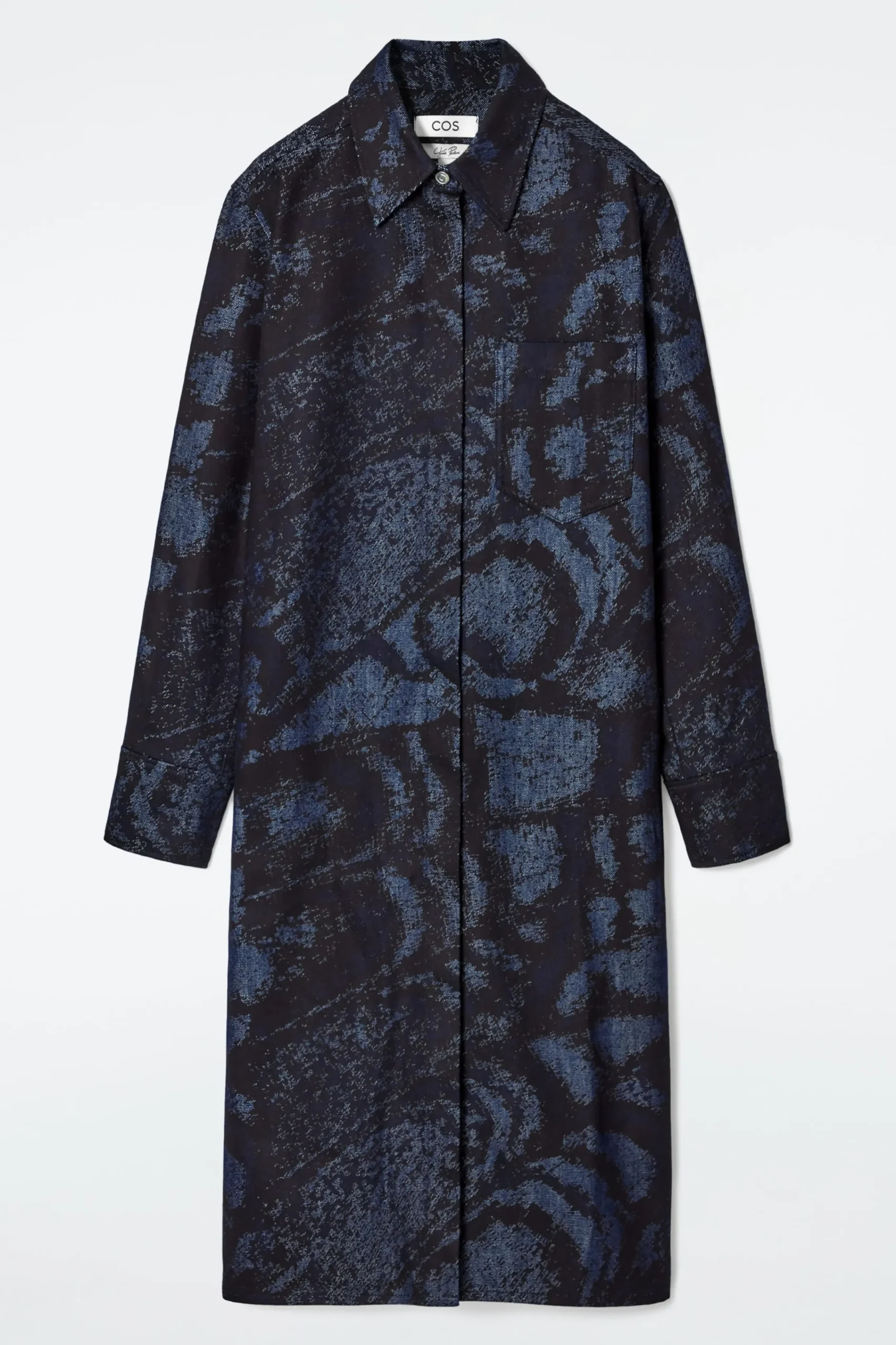 Damen COS Kleider*JACQUARD-HEMDKLEID AUS DENIM