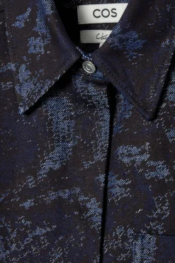 Damen COS Kleider*JACQUARD-HEMDKLEID AUS DENIM