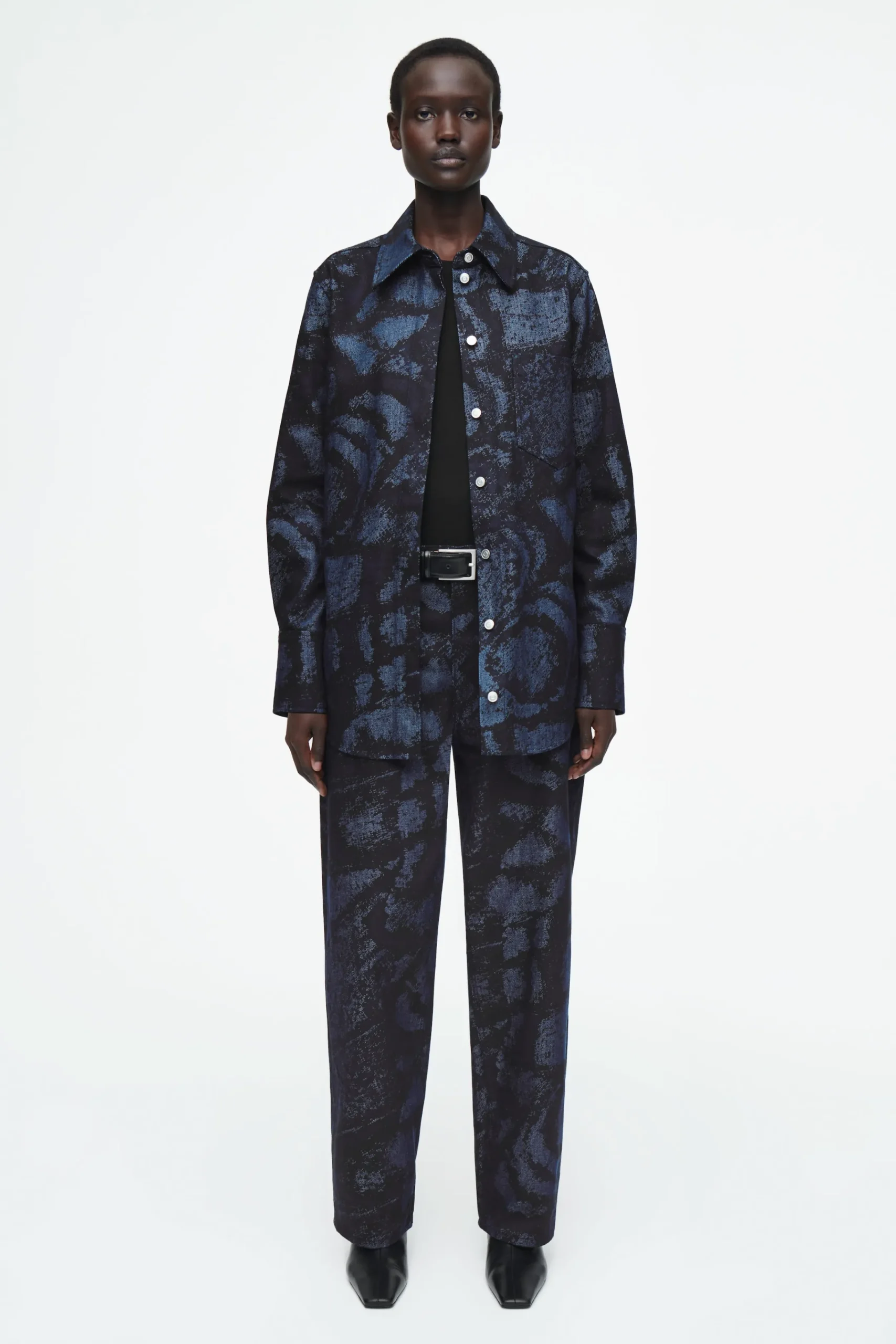 Damen COS Hemden & Blusen | Oberteile*JACQUARD-JEANSHEMD MIT NORMALER PASSFORM