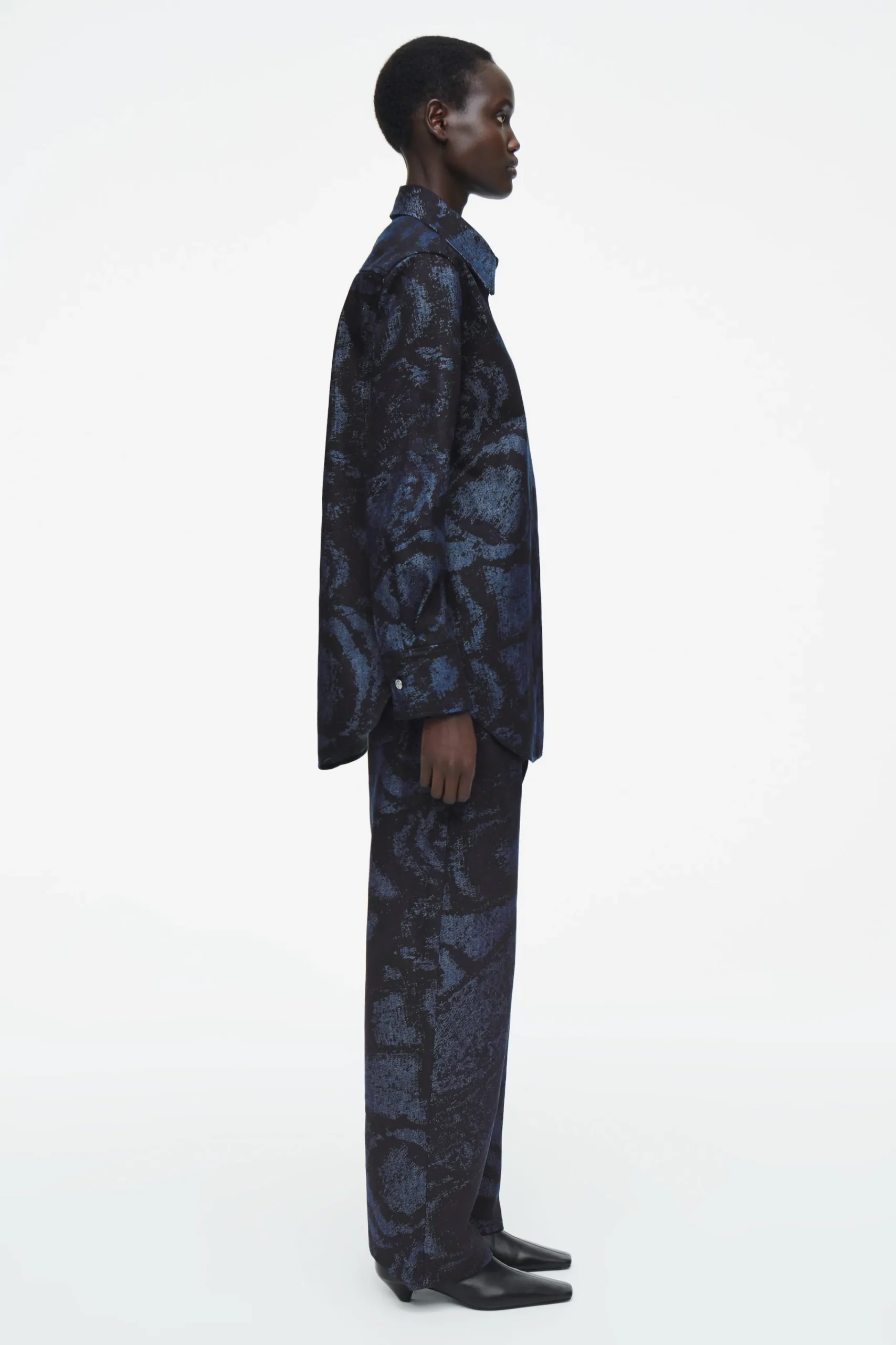 Damen COS Hemden & Blusen | Oberteile*JACQUARD-JEANSHEMD MIT NORMALER PASSFORM