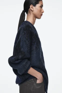 Damen COS Strickmode*JACQUARD-STRICKJACKE AUS ALPAKA-MIX