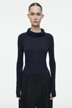 Damen COS Oberteile*JERSEY-OBERTEIL MIT STEHKRAGEN