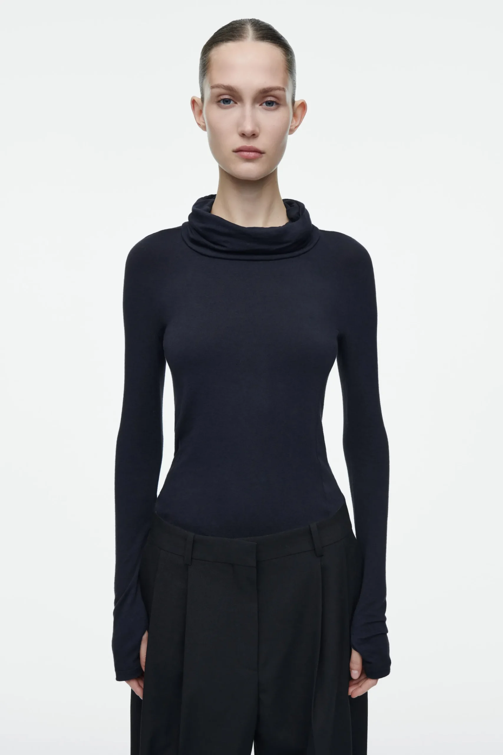 Damen COS Oberteile*JERSEY-OBERTEIL MIT STEHKRAGEN