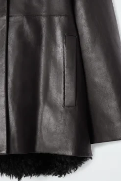 Damen COS Mäntel & Jacken*KAPUZENJACKE AUS NAPPALEDER MIT SHEARLING-FUTTER