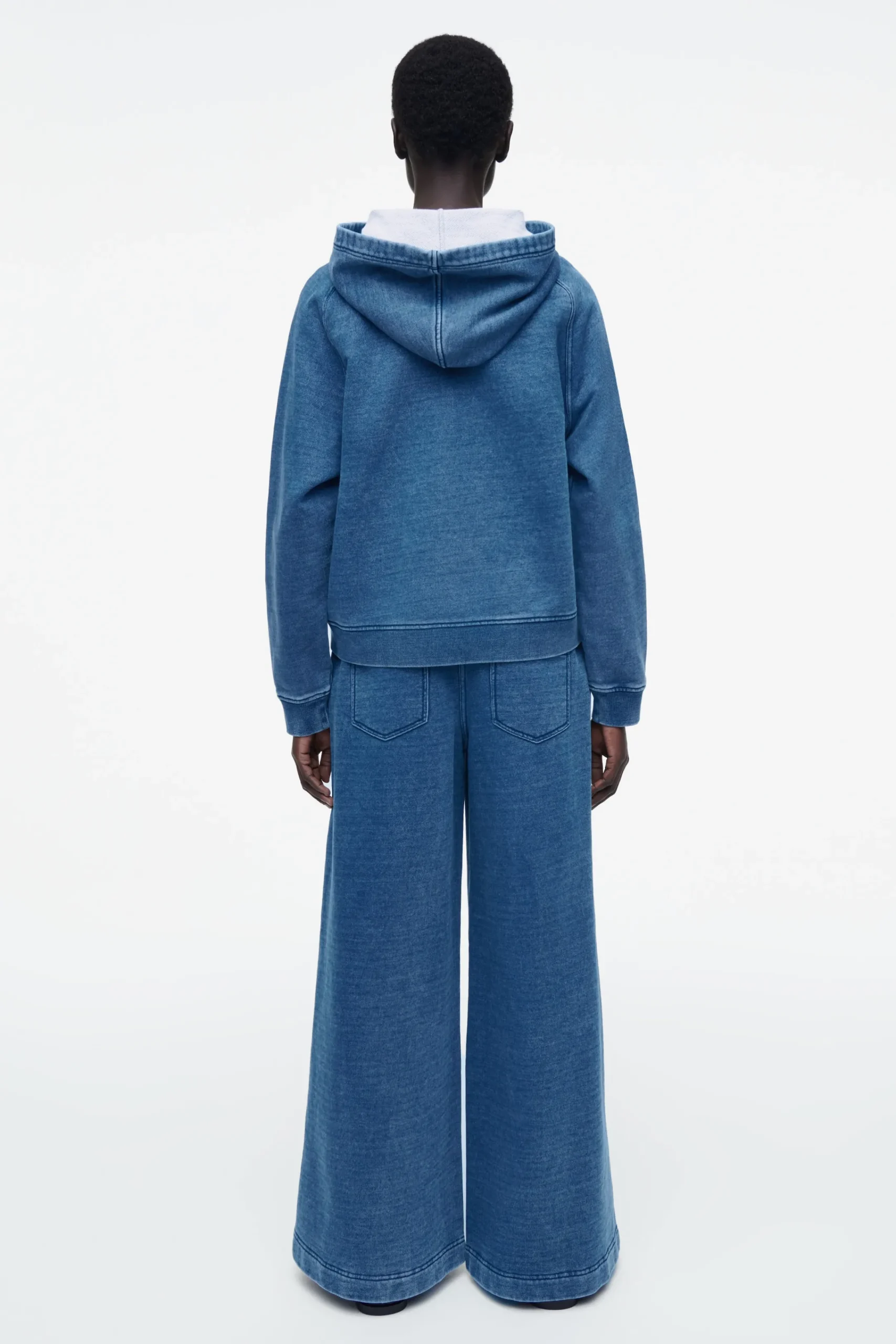 Damen COS Oberteile*KAPUZENPULLOVER AUS JERSEY IM DENIMLOOK