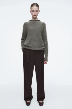 Damen COS Kaschmir | Strickmode*KAPUZENPULLOVER AUS REINEM GEBÜRSTETEM KASCHMIR