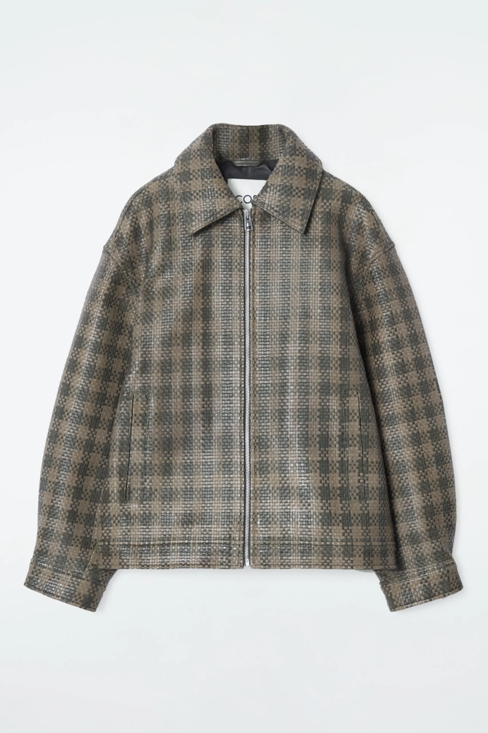 Damen COS Mäntel & Jacken*KARIERTE JACKE AUS GEFLOCHTENEM LEDER