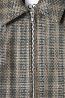 Damen COS Mäntel & Jacken*KARIERTE JACKE AUS GEFLOCHTENEM LEDER