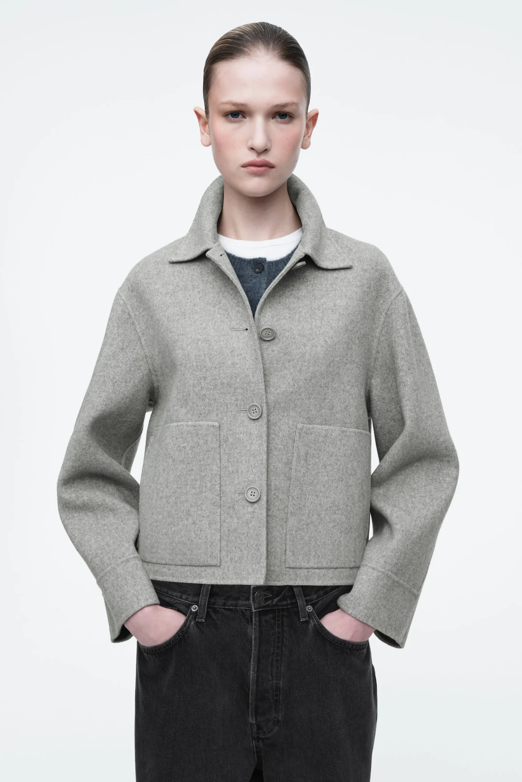 Damen COS Mäntel & Jacken*KASTENFÖRMIGE WOLLJACKE AUS DOUBLEFACE-MATERIAL
