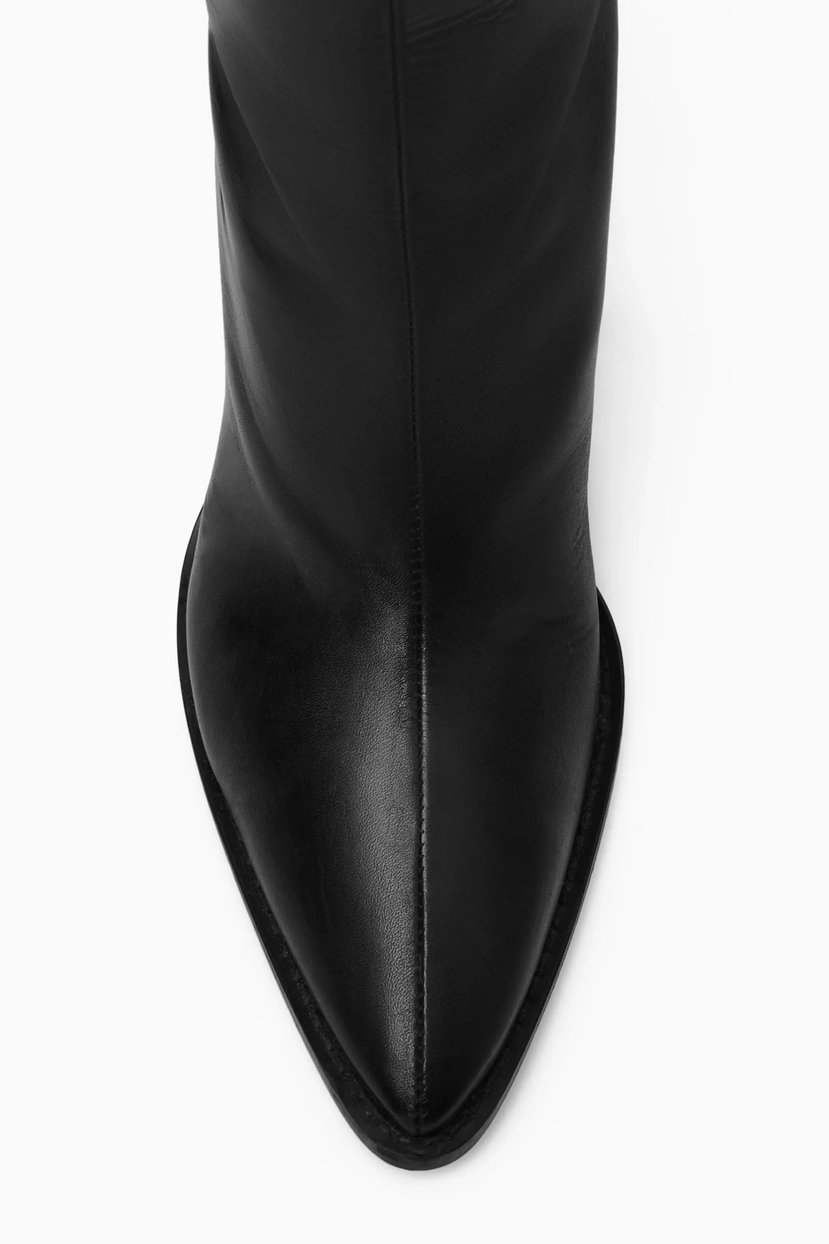 Damen COS Accessoires Aus Leder | Schuhe*KNIEHOHE LEDERSTIEFEL MIT SPITZER ZEHENKAPPE