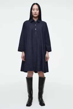 Damen COS Kleider*KURZES HEMDKLEID AUS DENIM IN A-LINIE