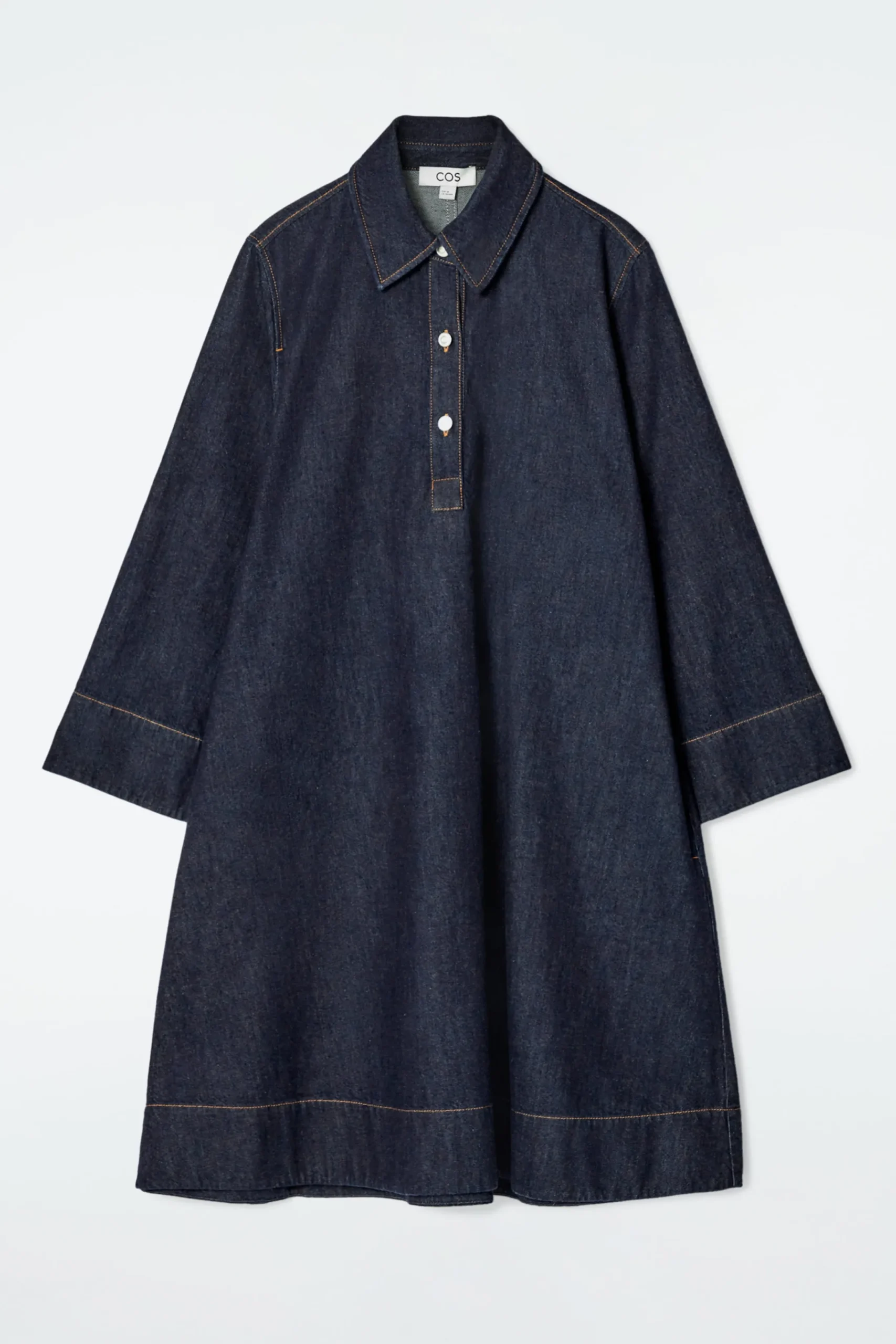 Damen COS Kleider*KURZES HEMDKLEID AUS DENIM IN A-LINIE