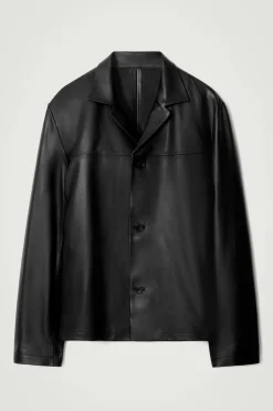 Herren COS Mäntel & Jacken*LEDERJACKE MIT REVERSKRAGEN
