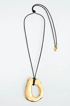 Damen COS Schmuck*LEDERKETTE MIT ANHÄNGER