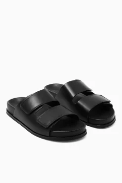 Herren COS Schuhe*LEDERPANTOLETTEN MIT BREITEN RIEMEN