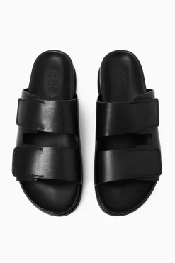 Herren COS Schuhe*LEDERPANTOLETTEN MIT BREITEN RIEMEN