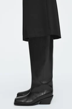 Damen COS Accessoires Aus Leder | Schuhe*LEDERSTIEFEL MIT KARREEFÖRMIGER ZEHENPARTIE