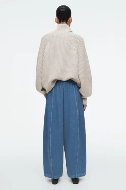 Damen COS Hosen*LEGERE JEANSHOSE MIT KORDELZUGBUND UND BARREL-BEIN