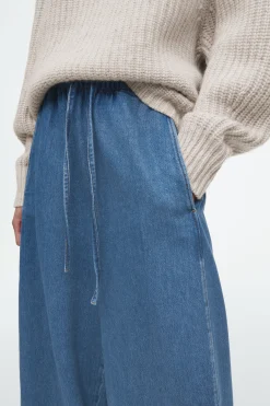 Damen COS Hosen*LEGERE JEANSHOSE MIT KORDELZUGBUND UND BARREL-BEIN