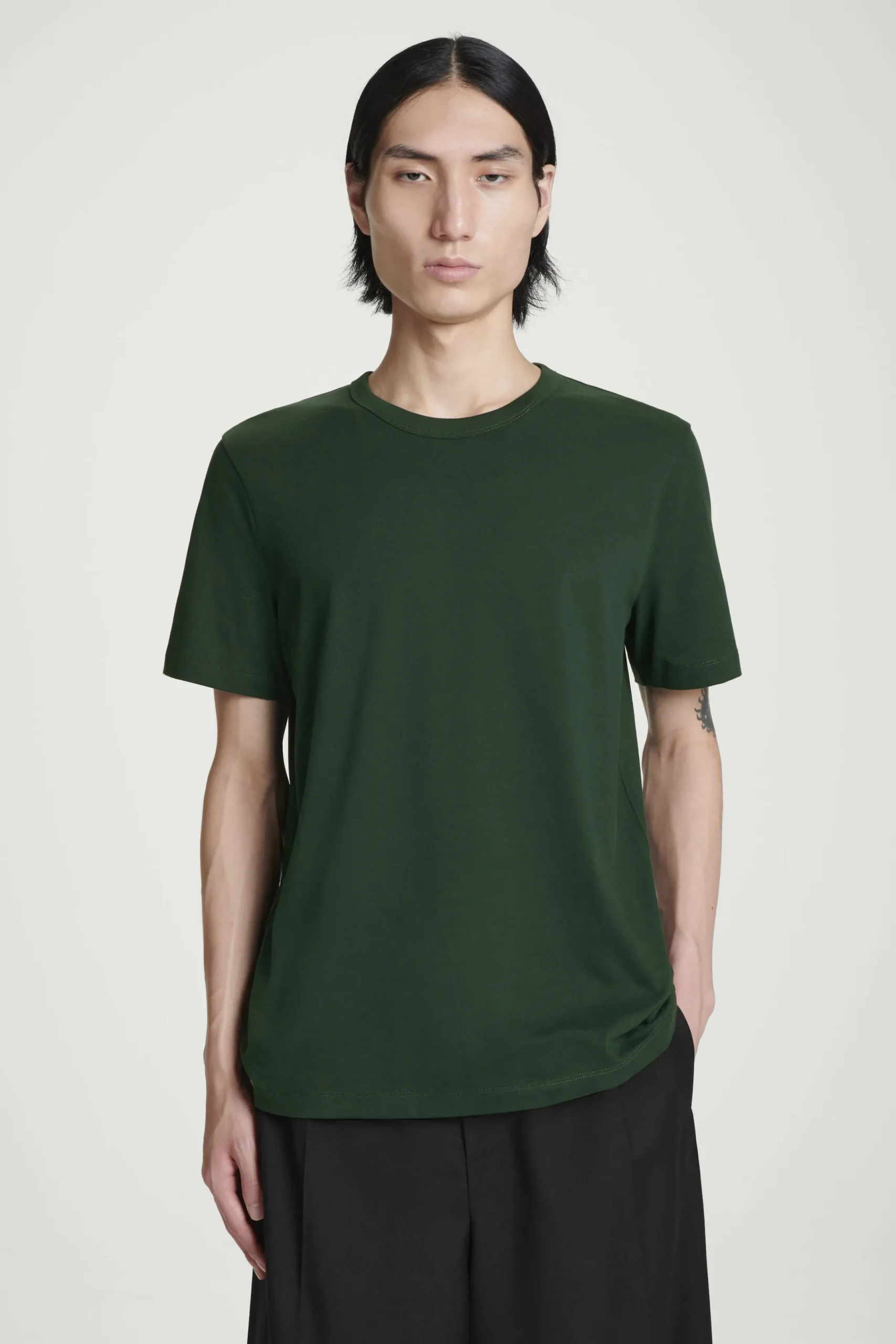 Herren COS T-Shirts & Tanktops*LEICHTES T-SHIRT AUS GEBÜRSTETER BAUMWOLLE
