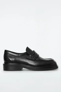 Damen COS Accessoires Aus Leder | Schuhe*LOAFERS AUS LEDER MIT KARREEFÖRMIGER ZEHENPARTIE