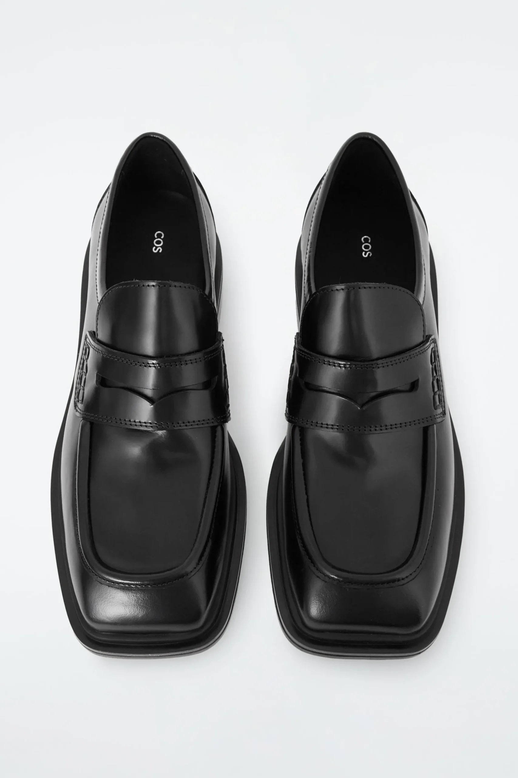 Damen COS Accessoires Aus Leder | Schuhe*LOAFERS AUS LEDER MIT KARREEFÖRMIGER ZEHENPARTIE