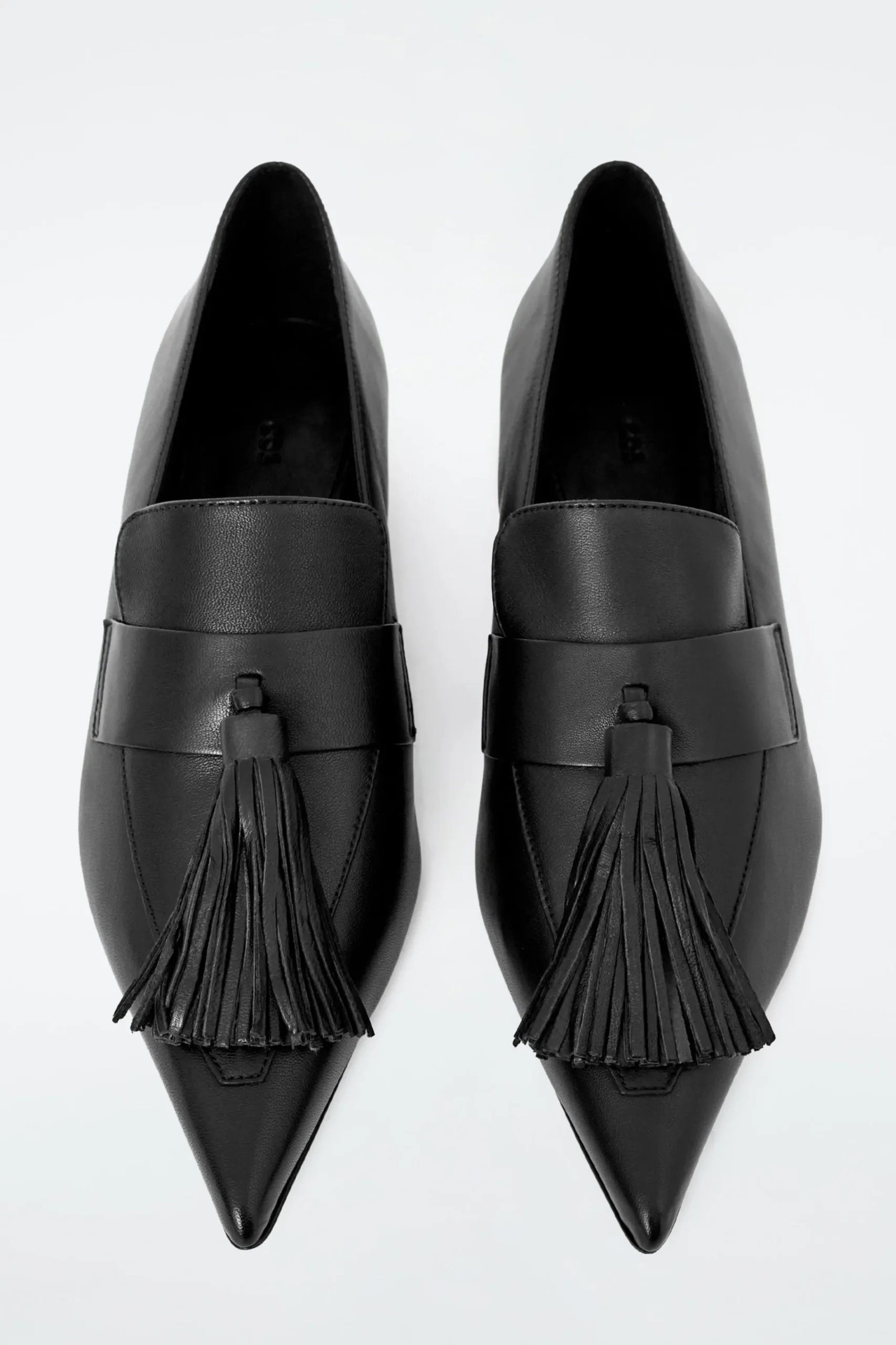 Damen COS Accessoires Aus Leder | Schuhe*LOAFERS AUS LEDER MIT KITTEN-HEEL UND FRANSEN
