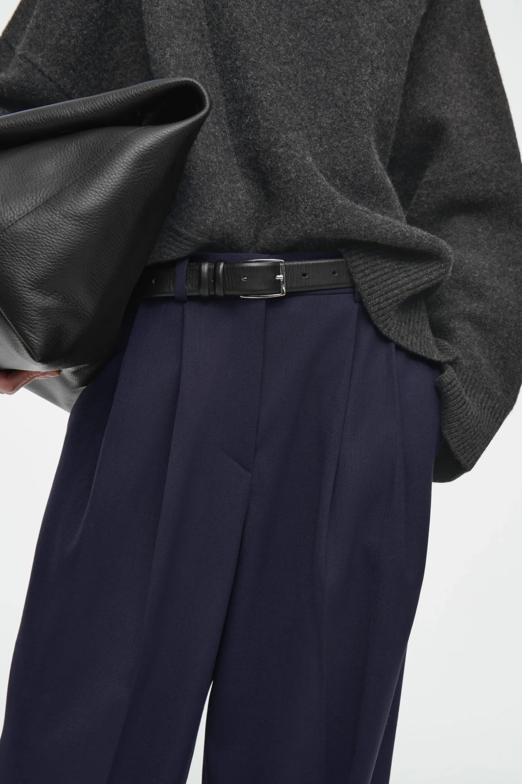 Damen COS Hosen*LOCKERE ELEGANTE WOLLHOSE MIT WEITEM BEIN