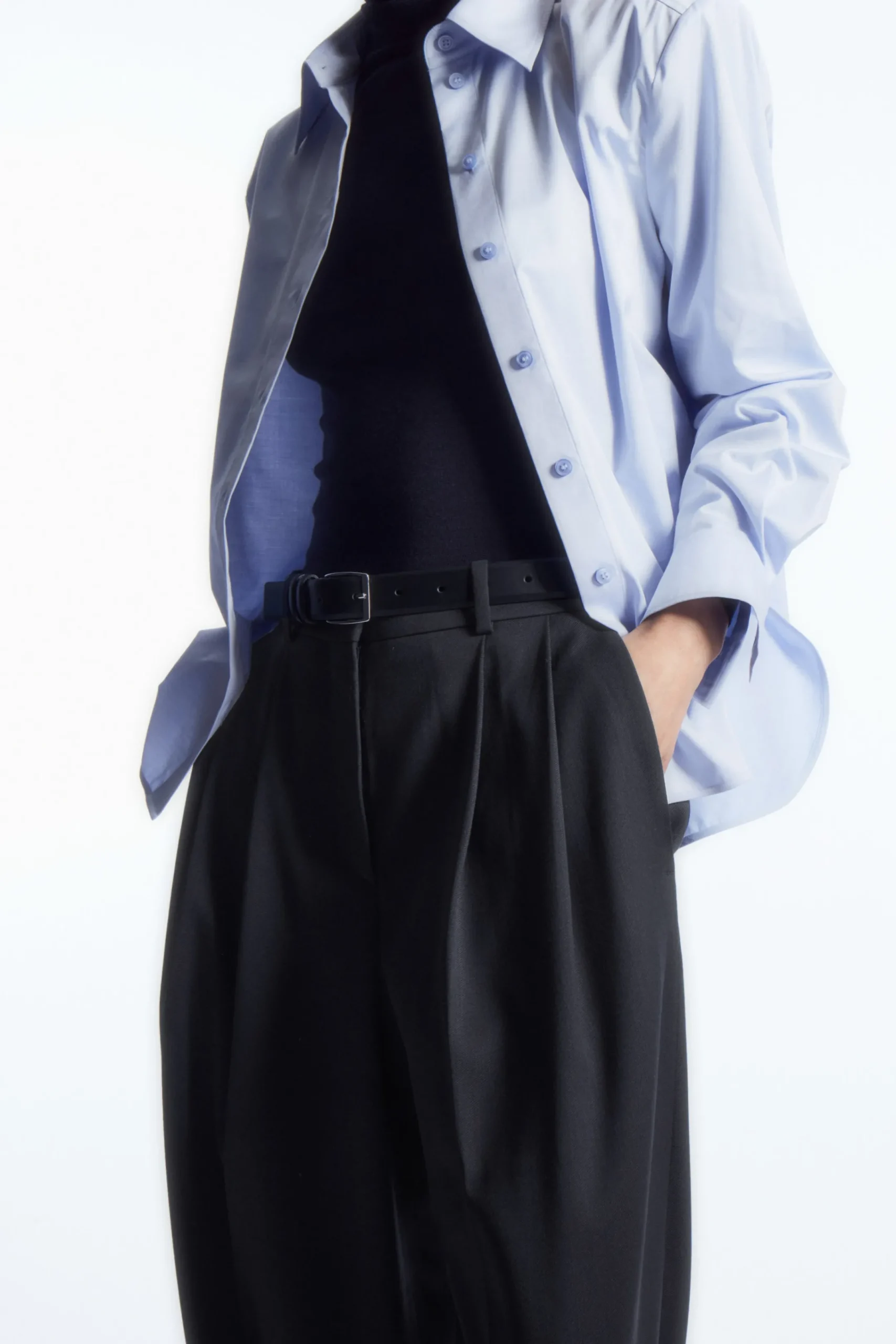 Damen COS Hosen*LOCKERE ELEGANTE WOLLHOSE MIT WEITEM BEIN