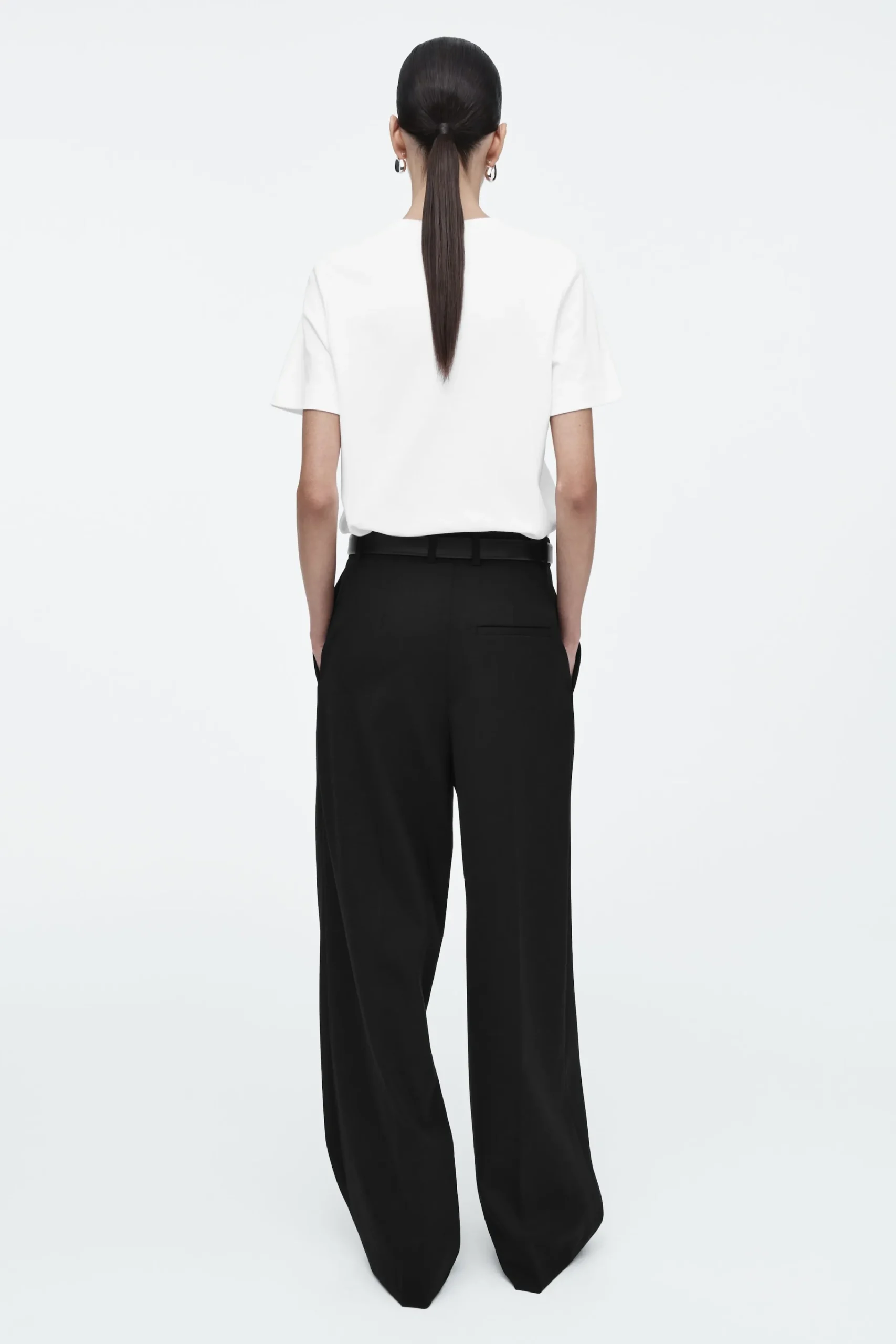 Damen COS Hosen*LOCKERE ELEGANTE WOLLHOSE MIT WEITEM BEIN