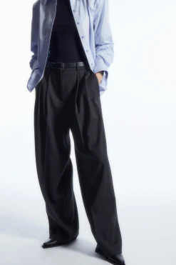 Damen COS Hosen*LOCKERE ELEGANTE WOLLHOSE MIT WEITEM BEIN