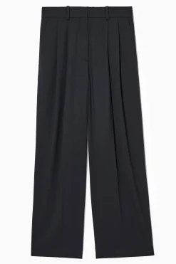 Damen COS Hosen*LOCKERE ELEGANTE WOLLHOSE MIT WEITEM BEIN