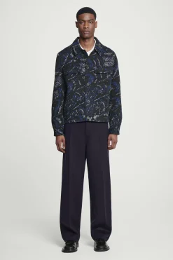 Herren COS Hemden | Mäntel & Jacken*LOCKERE HEMDJACKE AUS JACQUARD AUS WOLL-MIX